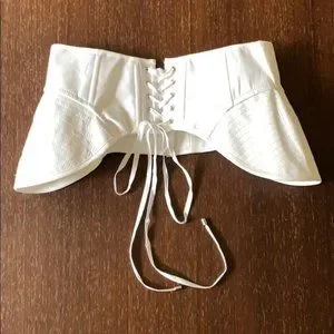 Acler | Accessories | Acler Talbot White Lace Up Corset Belt  display picture 1